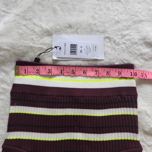 NWT LACOSTE X VENUS WILLIAMS EleVen Striped Retro Cotton Lounge Shorts 6/38 Y2K - Picture 15 of 16
